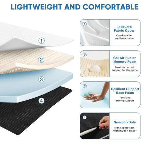 KMFurnila folded pad stored in closet showing compact portability benefit