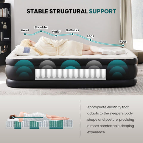 KMFurnila non-slip bottom detail gripping floor to reduce shifting and noise overnight