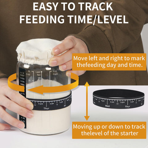 Kmise silicone spatula and stainless dough cutter demonstrating hygienic starter handling