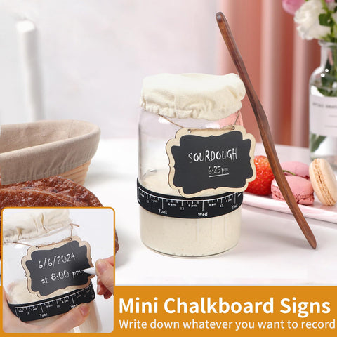 Kmise thermometer strip adhered to jar showing temperature control for reliable fermentation