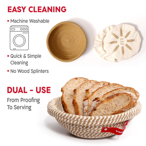 KneadAce starter jar with feeding accessories demonstrating tidy maintenance and convenience