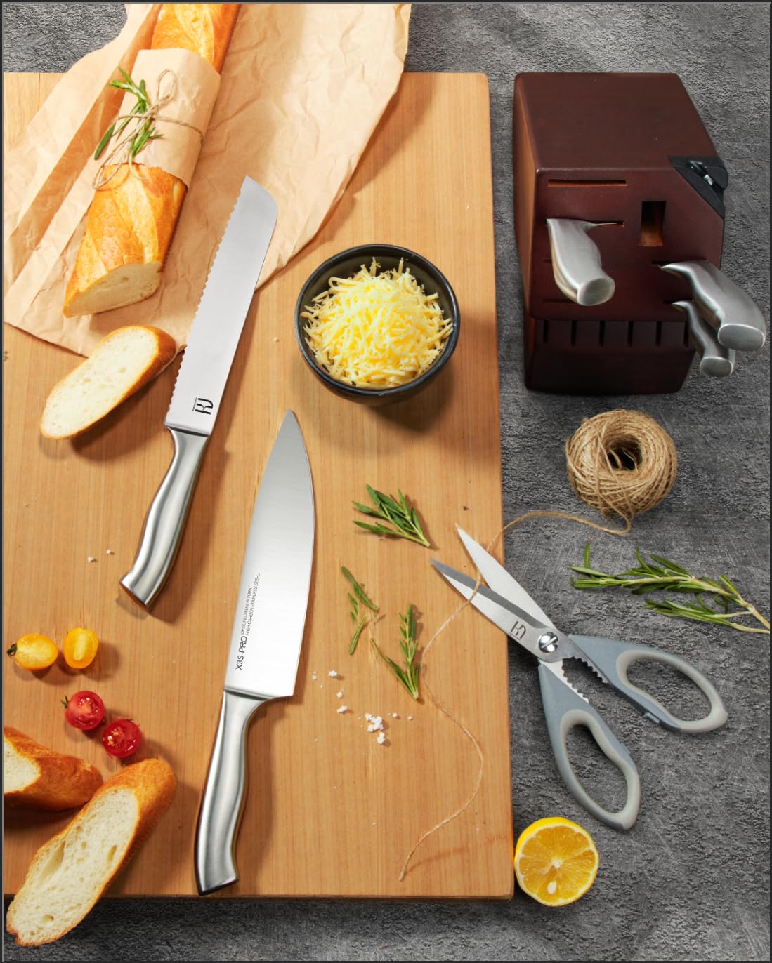 KnifeSaga ergonomic handle closeup showing comfortable grip for safer control