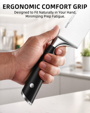 KnifeSaga chef knife chopping vegetables demonstrating precise effortless cutting