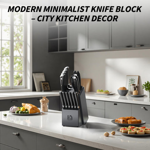 KnifeSaga set on kitchen counter demonstrating stylish everyday use