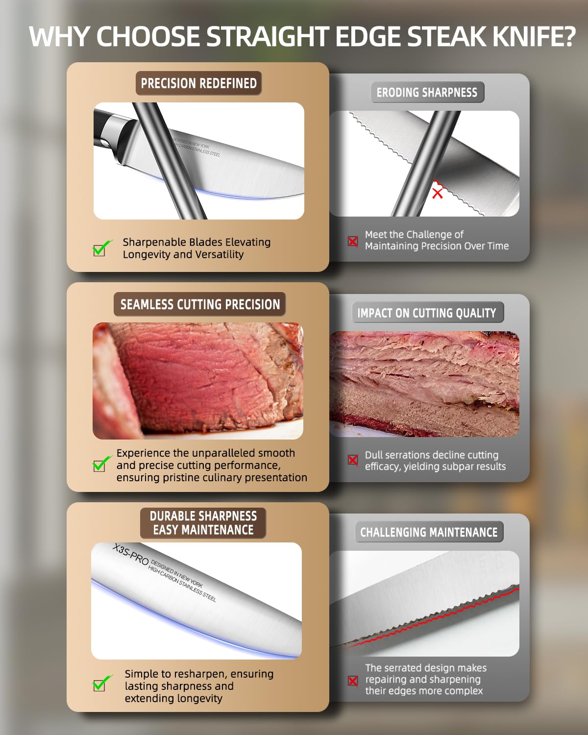KnifeSaga slicing knife carving roast on board showing smooth even slices