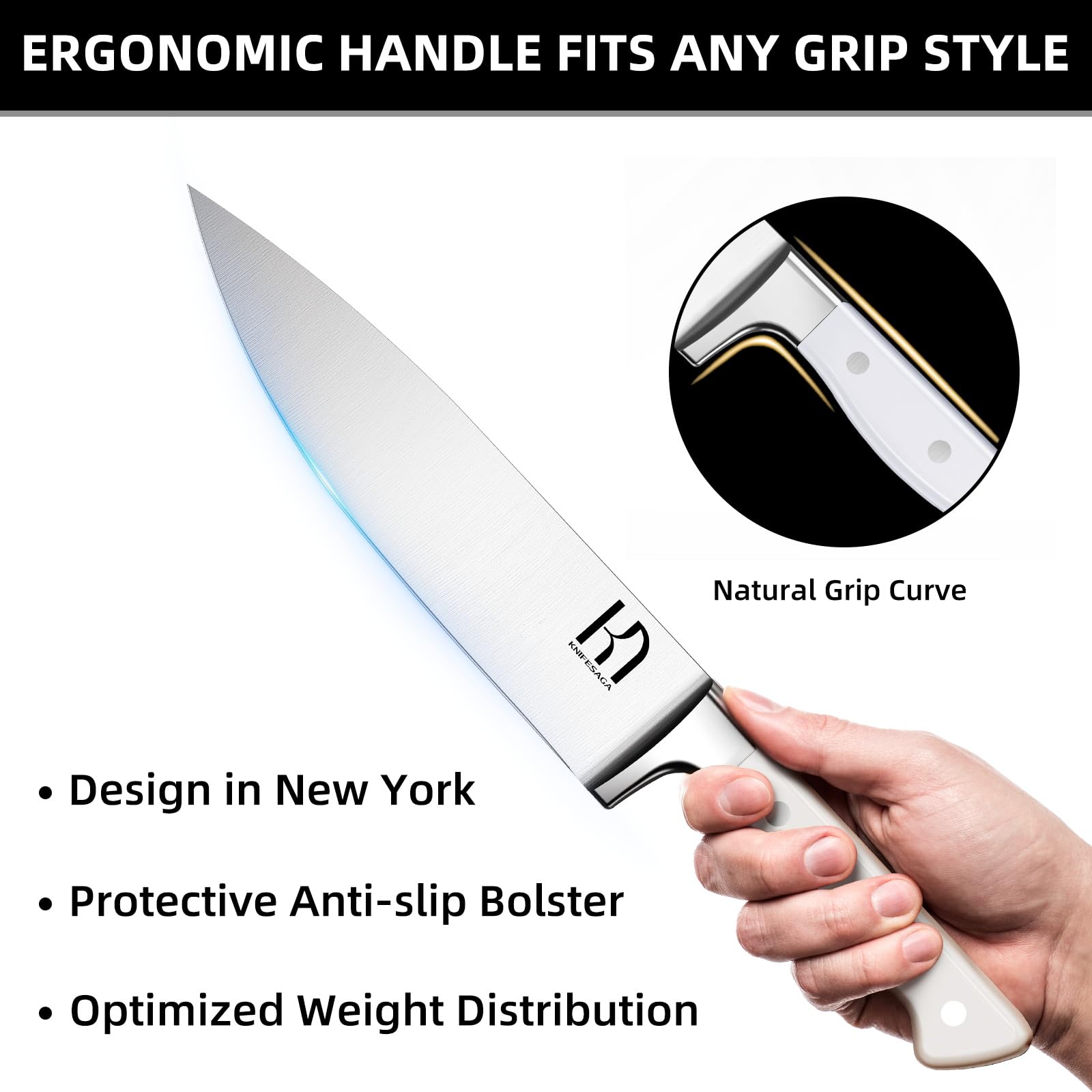 KnifeSaga set of steak knives slicing steak cleanly for effortless table service