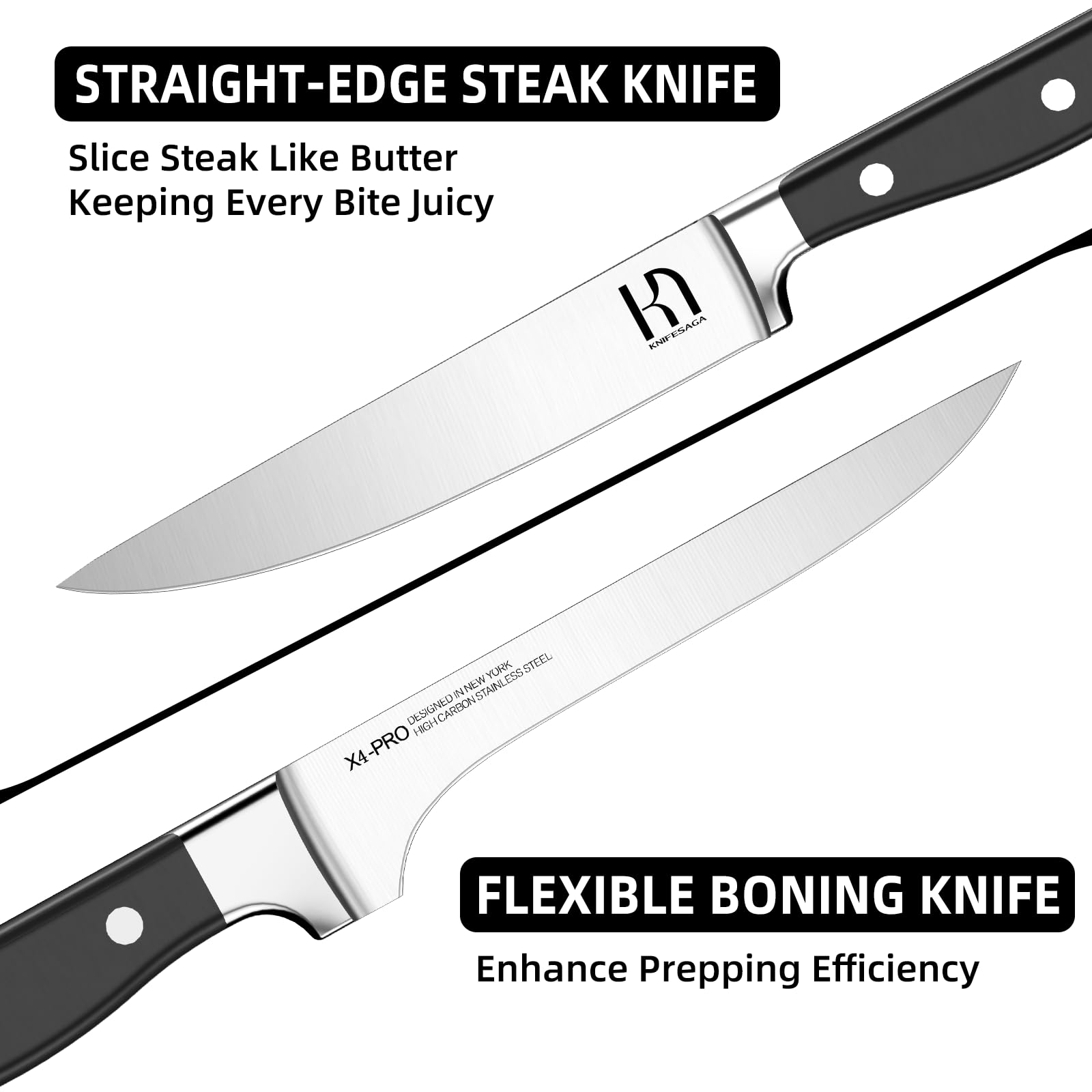 KnifeSaga wood block bottom view showing non-slip feet for safe countertop stability