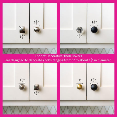 Three-color Knobēz arrangement displaying variety for decorating flexibility