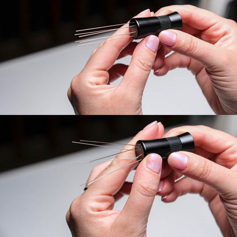 KNODOS detail of 120-degree angle adjustment enabling targeted passes
