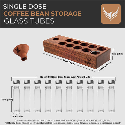 KNODOS row of filled tubes illustrating multiple pre-measured doses for convenience