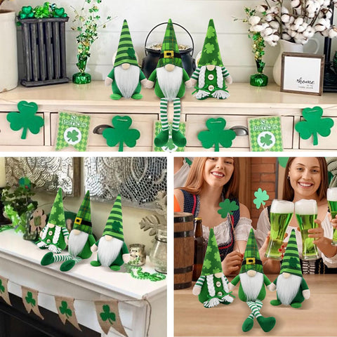 KnomeKo gnomes arranged on a tiered tray adding instant holiday decor
