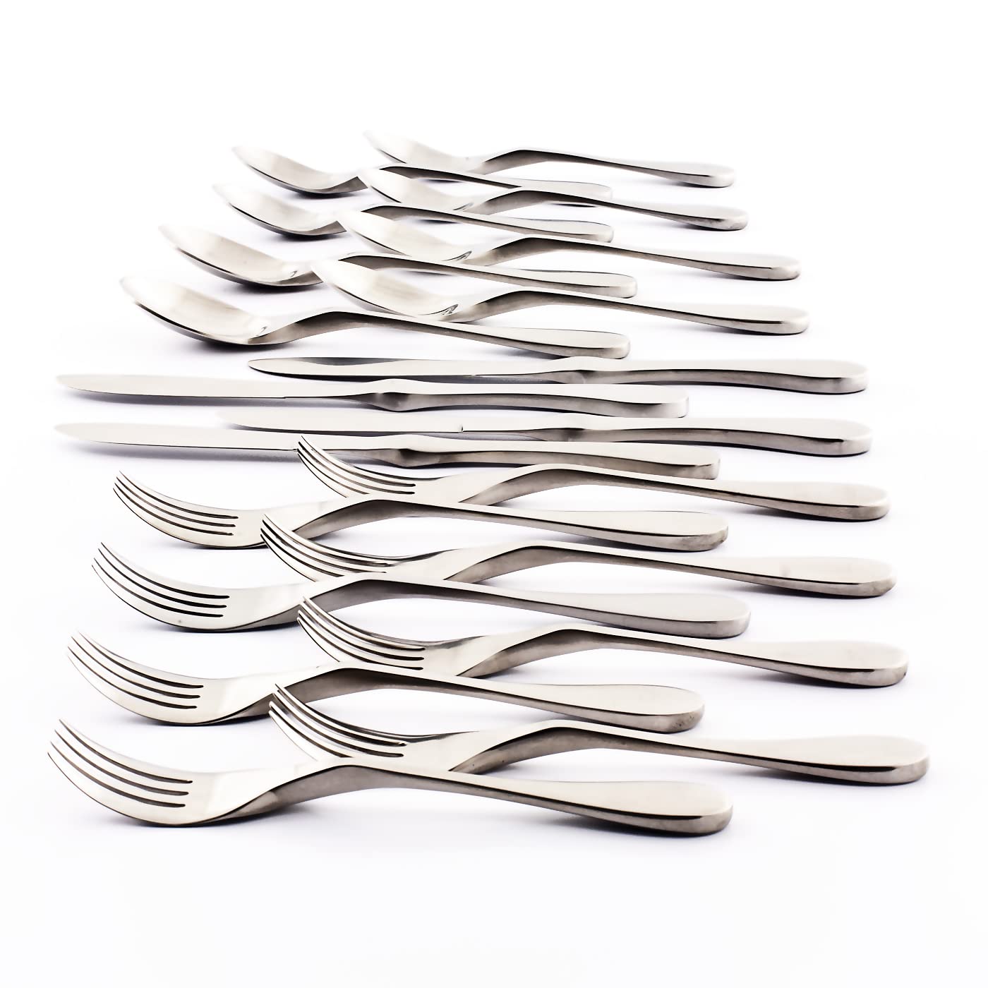 Knork front packaging showing matte silver set and elegant presentation benefit