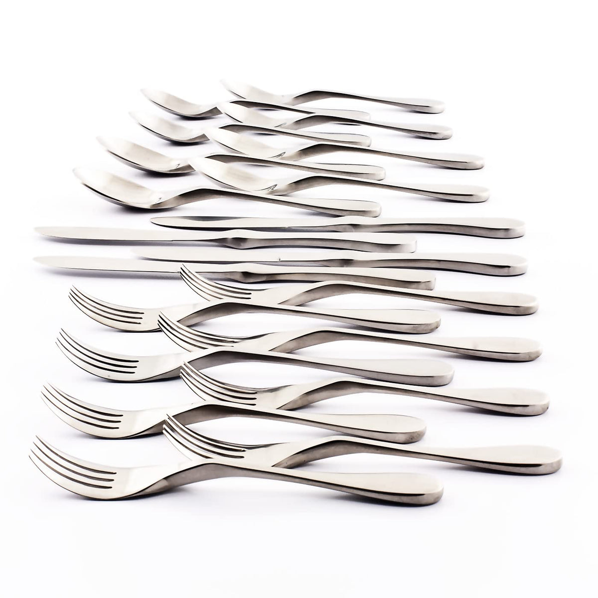 Knork front packaging showing matte silver set and elegant presentation benefit
