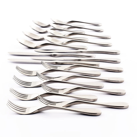 Knork front packaging showing matte silver set and elegant presentation benefit