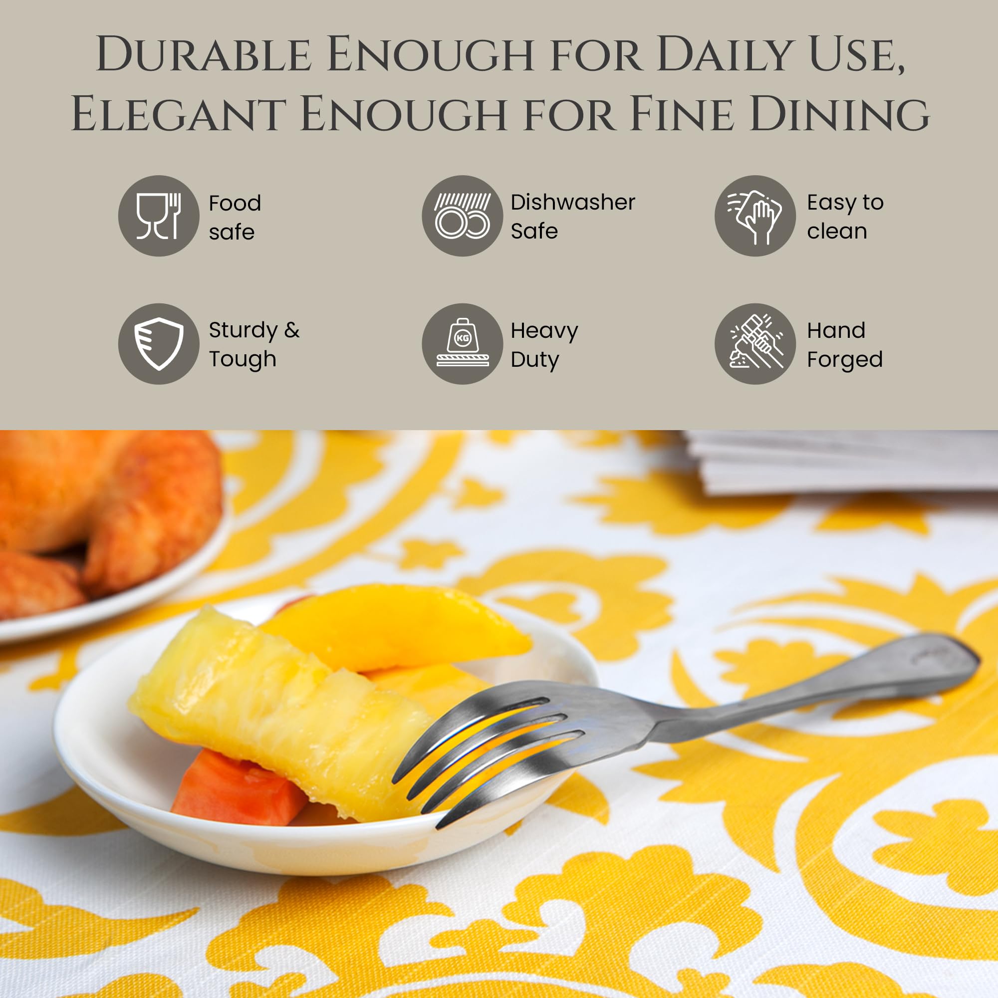Knork utensils in family dinner scene improving everyday mealtime experience