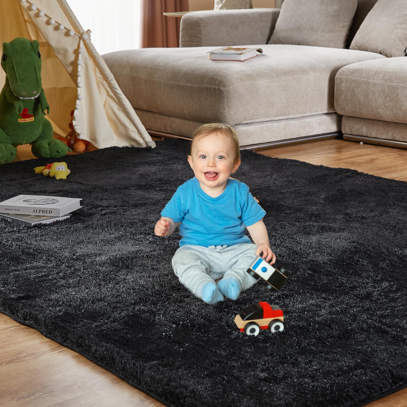 KNZE backing with anti-slip dots demonstrating improved floor traction