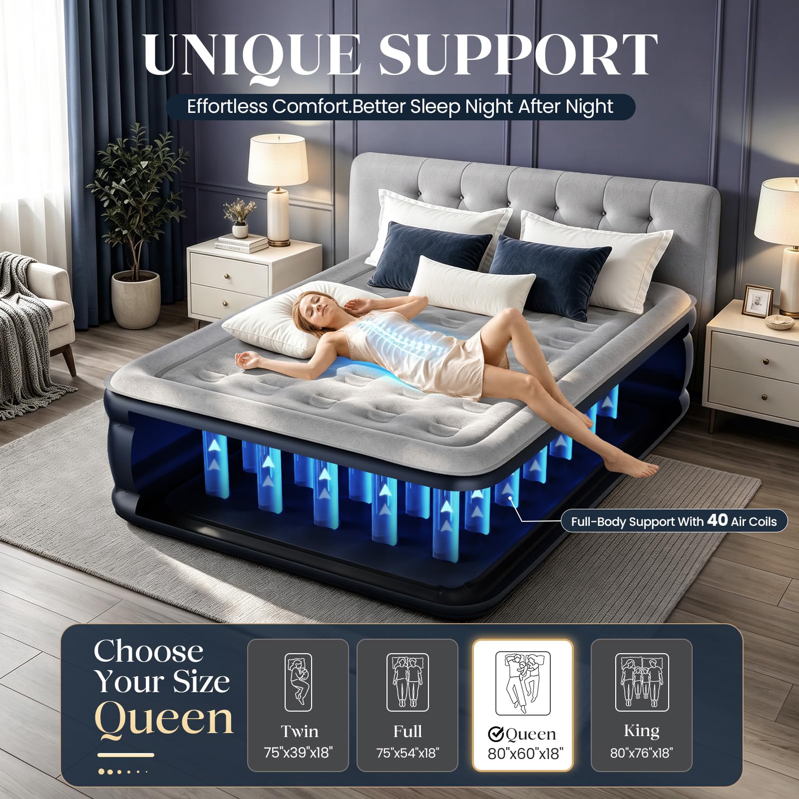 KNZZO flocked surface texture improving sheet grip and comfort