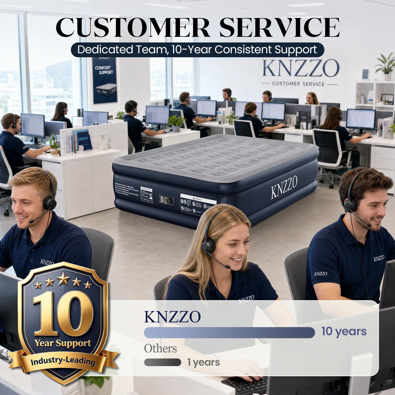KNZZO product label showing dimensions and reinforced capacity