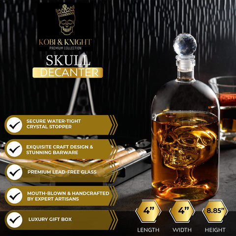 Kobi & Knight decanter pouring shows smooth pour and serving convenience