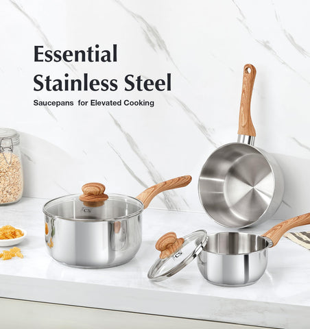 KOCH SYSTEME CS cookware staged in a kitchen lifestyle scene showing everyday practicality benefit
