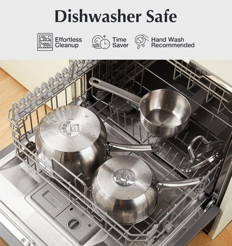 KOCH SYSTEME CS saucepan in oven showing oven-safe use up to 600°F benefit