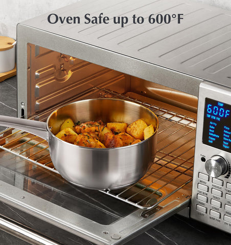 KOCH SYSTEME CS size comparison on counter showing 3-quart capacity and storage benefit