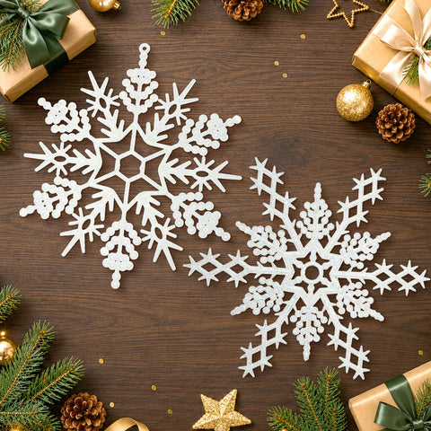 kockuu four distinct snowflake designs laid flat for style variety