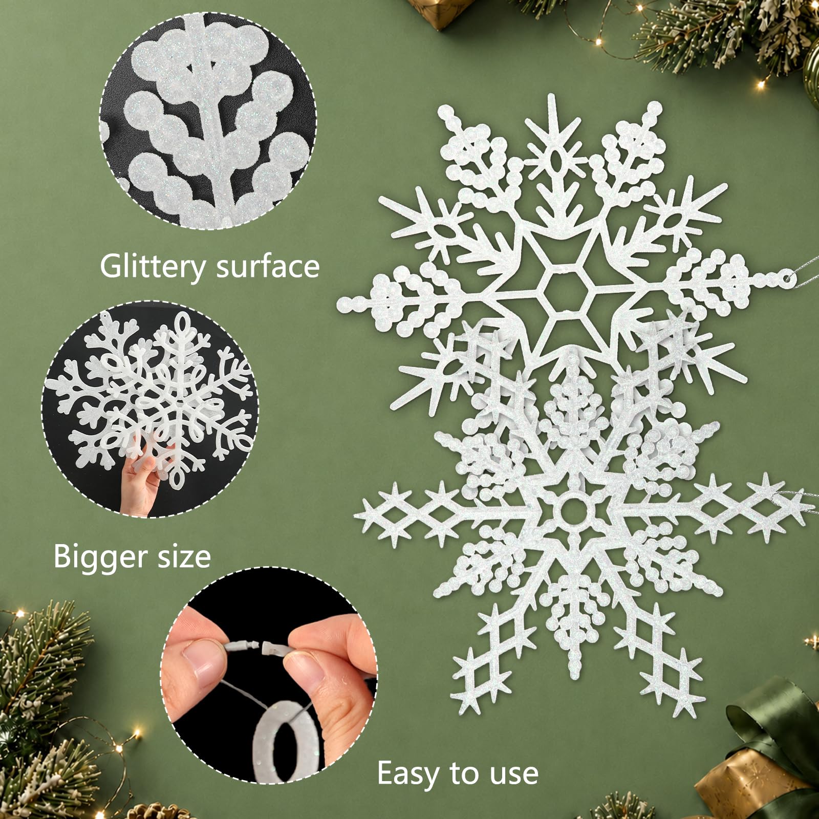 kockuu snowflake next to a hand showing scale and visual impact