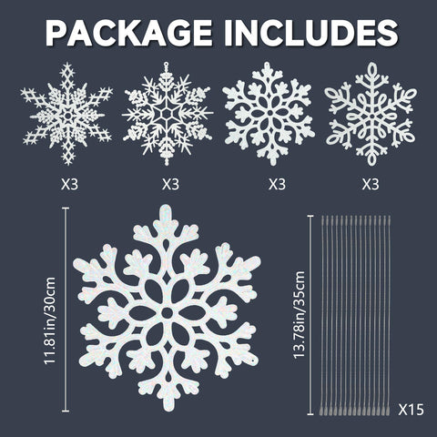 kockuu snowflakes in window creating winter wonderland ambiance