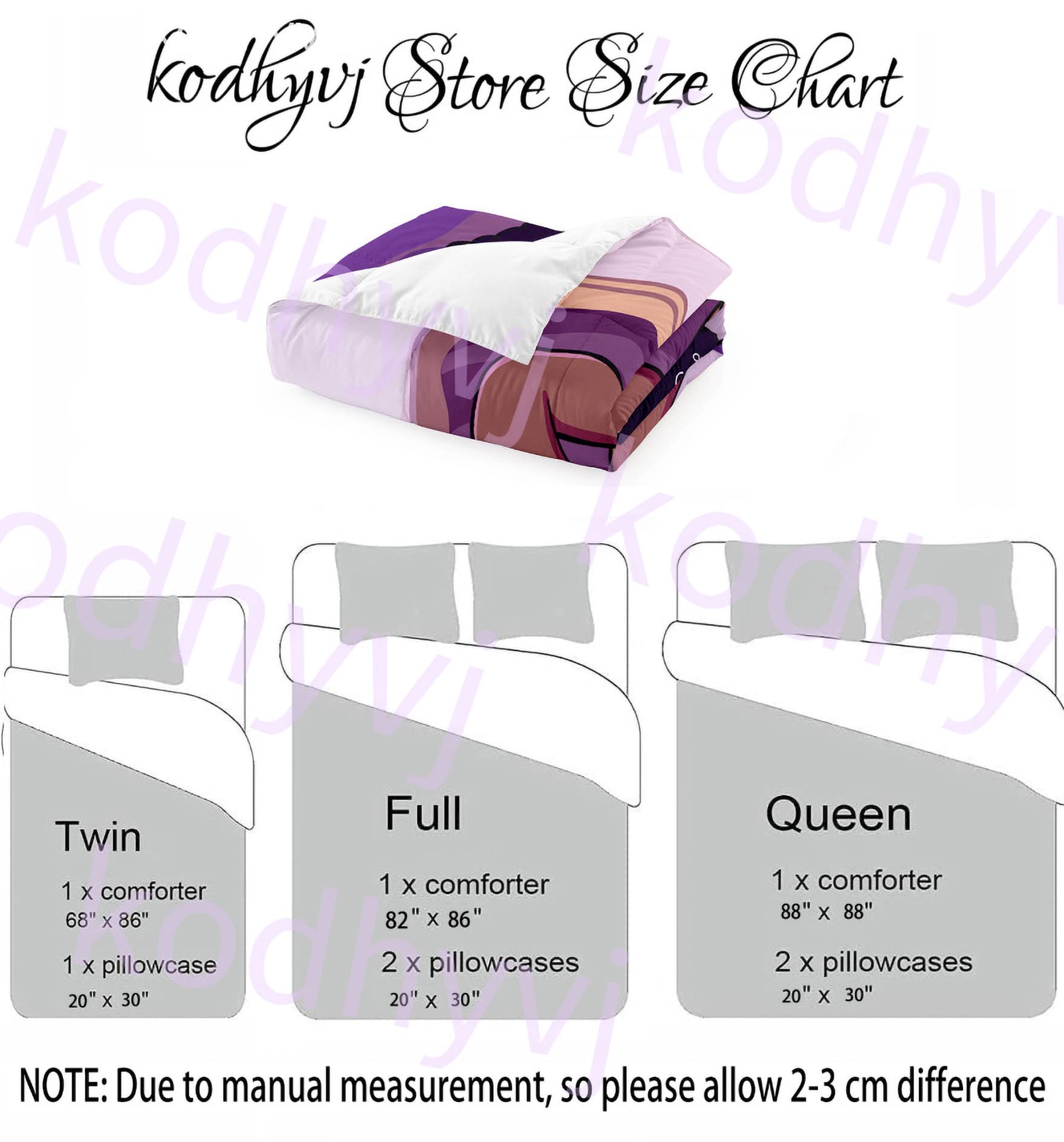 kodhyvj comforter beside common objects to show true twin size and fit on beds
