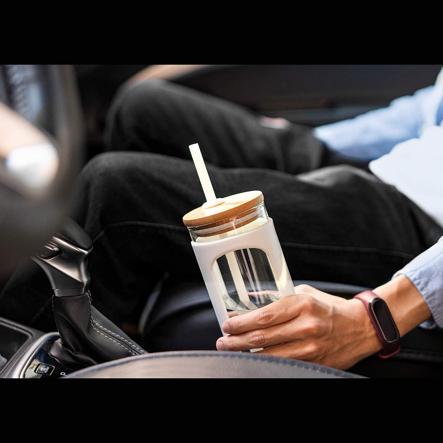 Kodrine tumbler in use with iced coffee demonstrating stylish everyday convenience