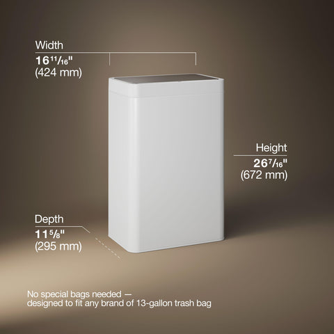 Kohler motion sensor activating with hand wave for hygienic hands-free disposal
