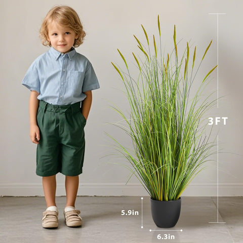 KOL artificial reed grass displayed on a covered patio providing weather-safe decor