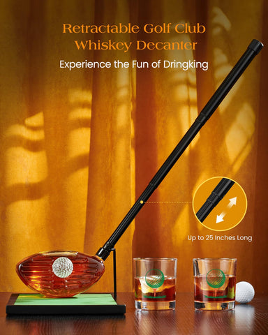 Kollea pouring whiskey from decanter demonstrating easy pour and entertaining use