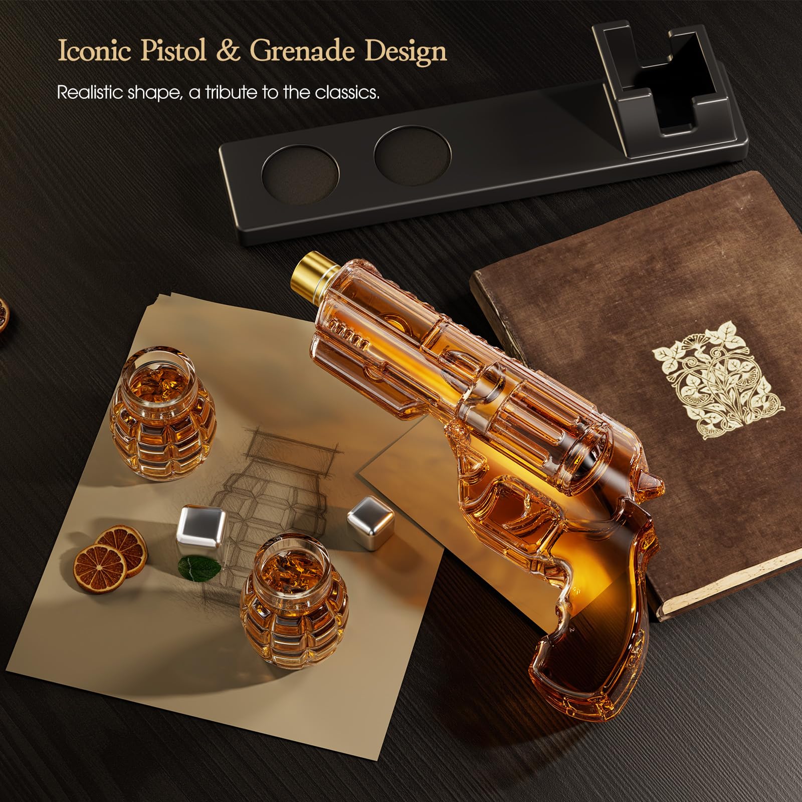 Kollea grenade shot glasses side-by-side for sharing and themed pours