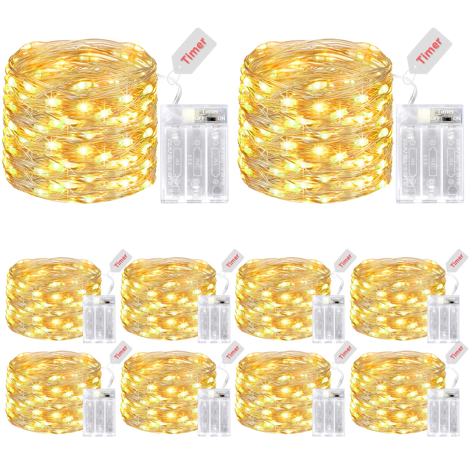 kolpop front packaging and strands showing warm white glow and pack count