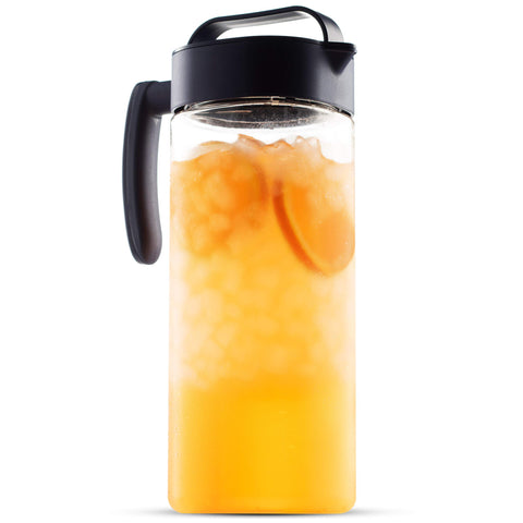 Komax handle detail highlighting ergonomic grip and heat protection benefit when pouring
