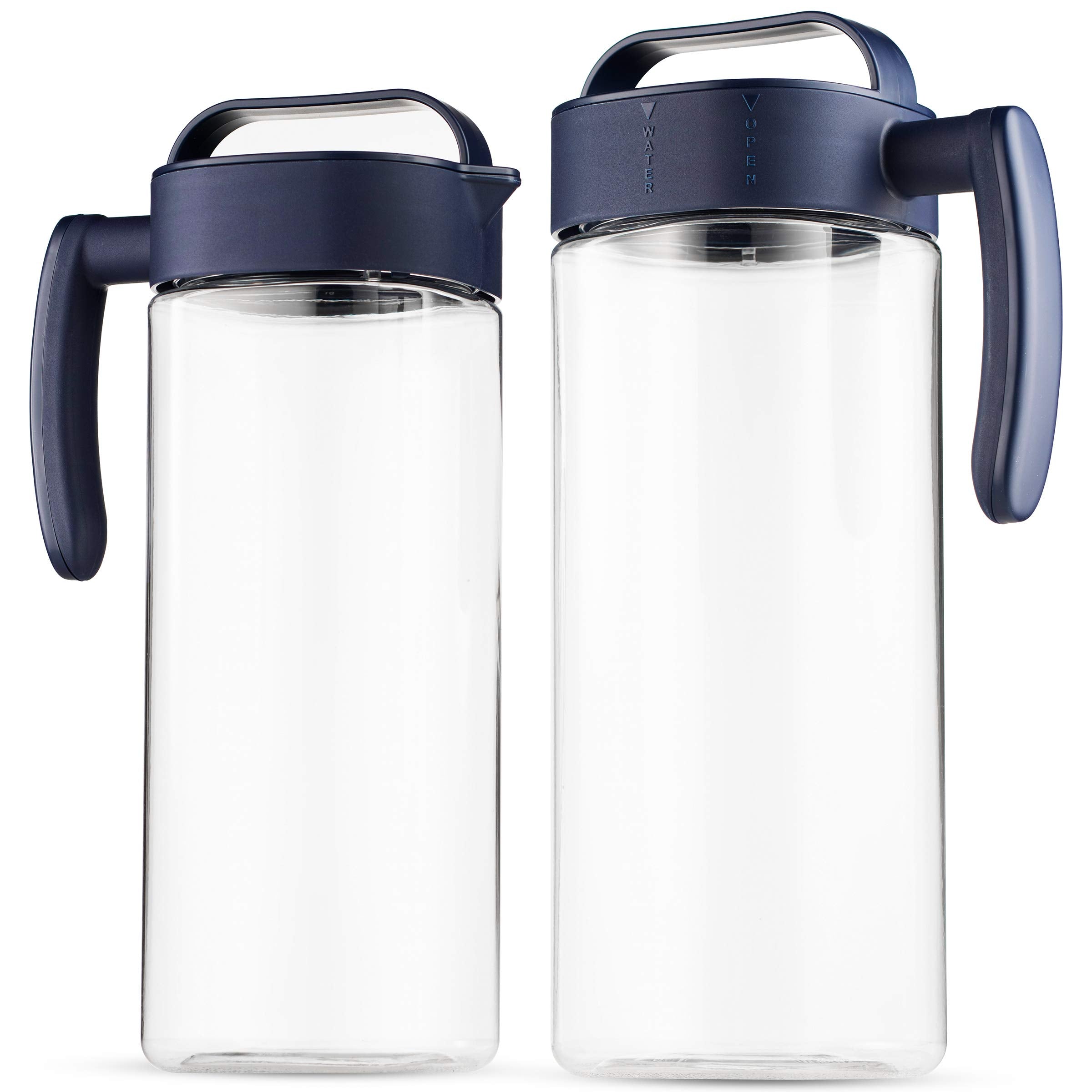 Komax two pitchers stacked for compact storage showing nesting benefit