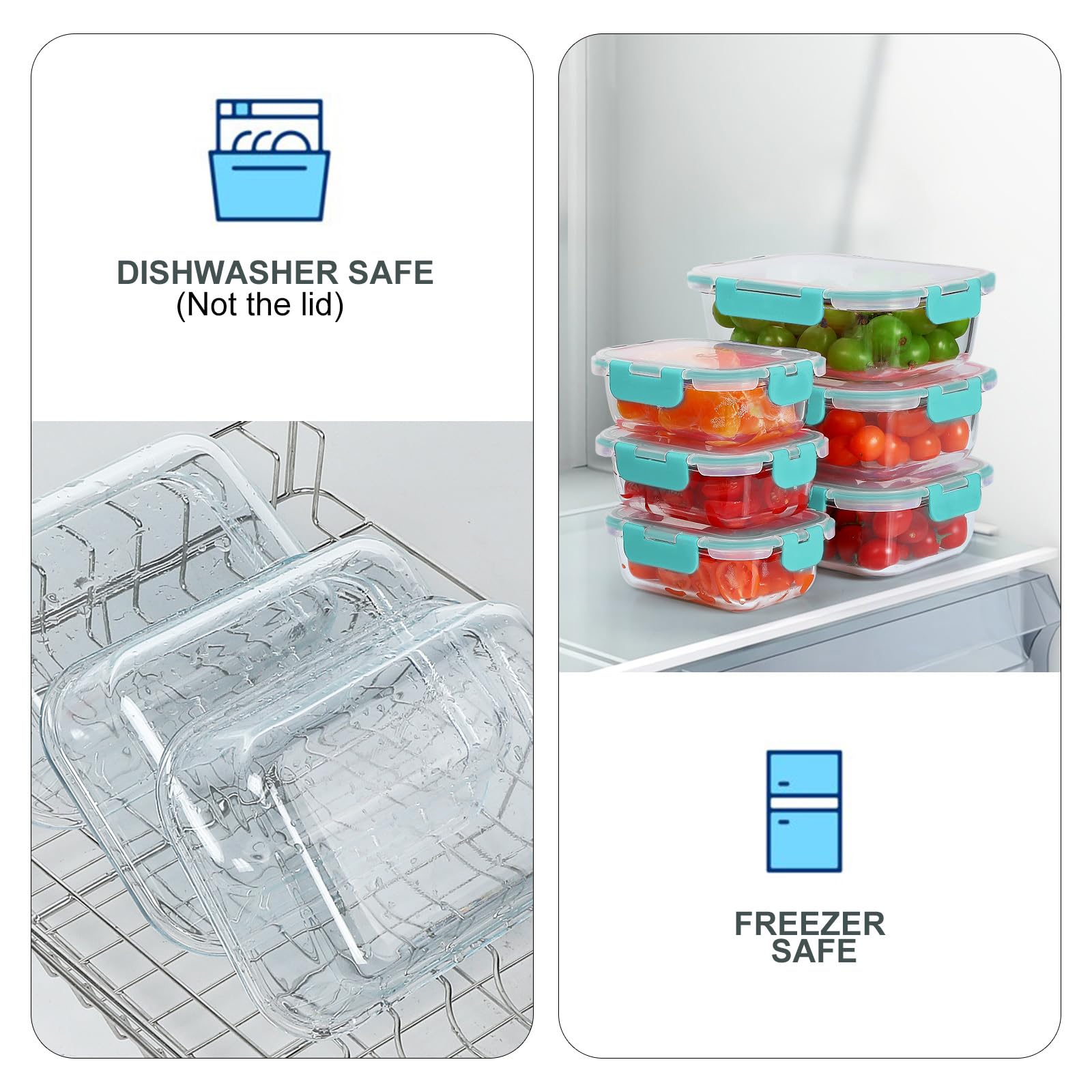 KOMUEE 13oz portion container with salad demonstrating portion control and portability