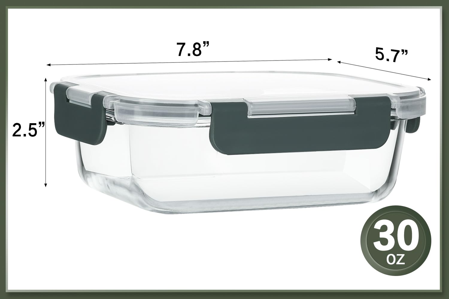 KOMUEE close-up borosilicate glass texture highlighting durability and stain resistance