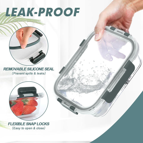 KOMUEE container filled with meal in fridge showing easy food identification benefit