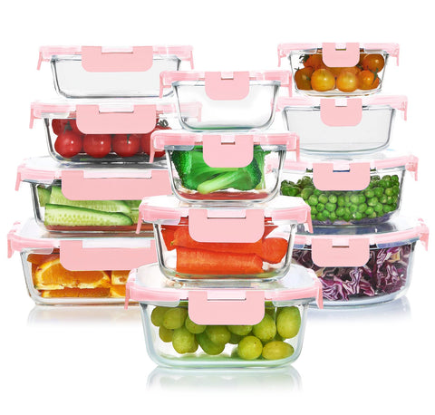 KOMUEE front packaging showing full pink 24-piece set and contents