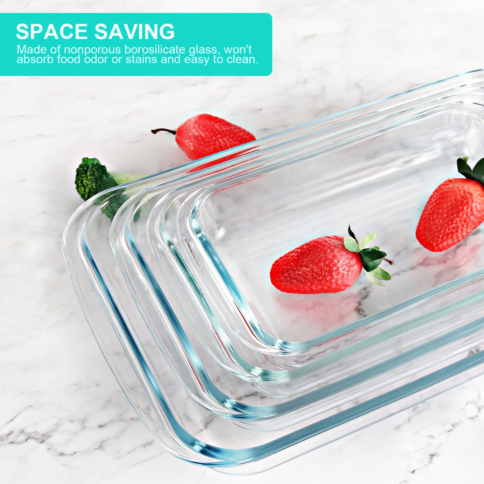 KOMUEE glass dish in oven with casserole demonstrating oven-to-table convenience