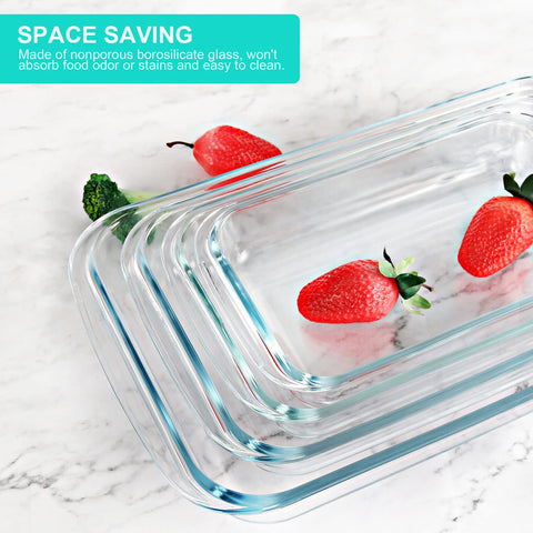 KOMUEE glass dish in oven with casserole demonstrating oven-to-table convenience