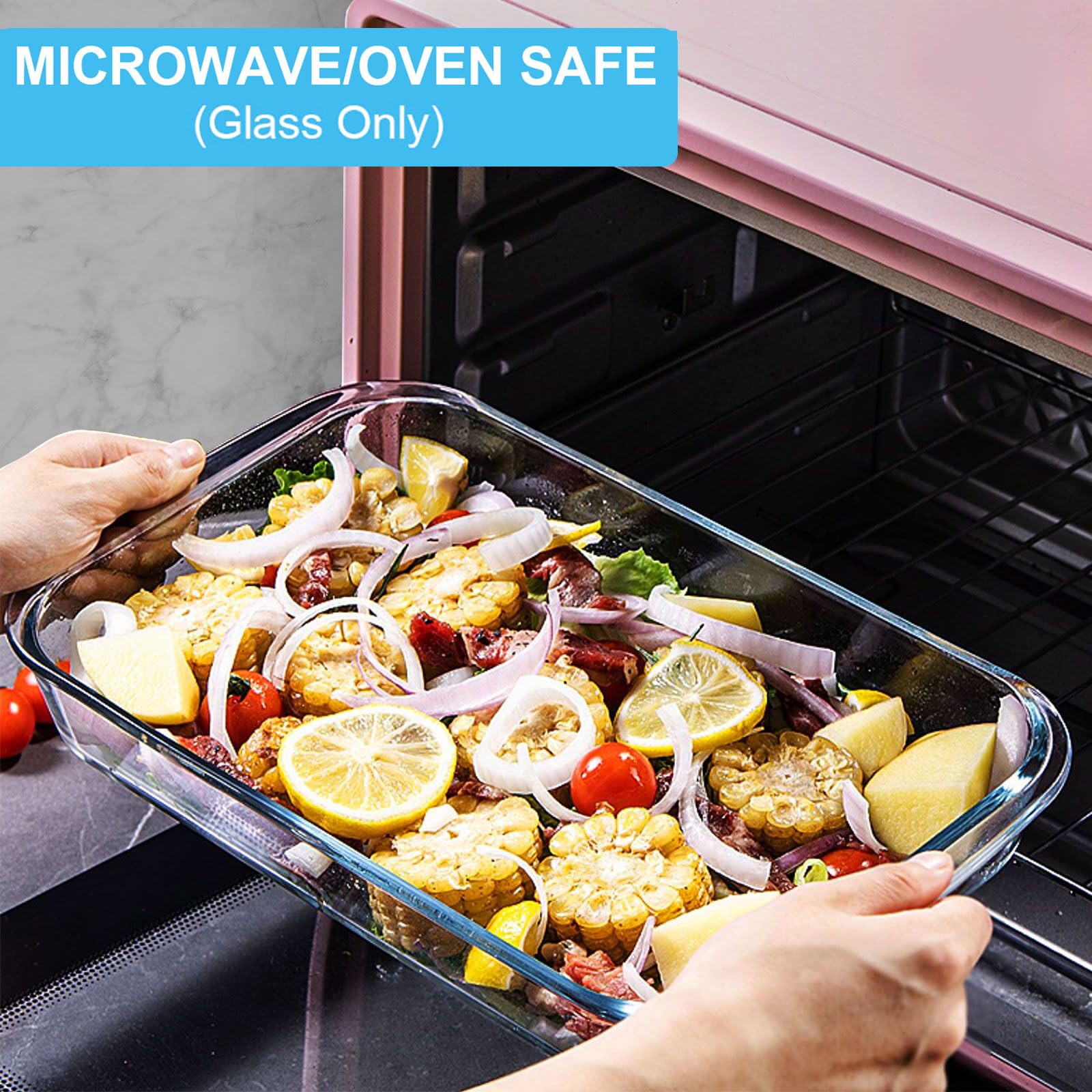 KOMUEE clear BPA-free lid snapped on a dish demonstrating spill-proof transport