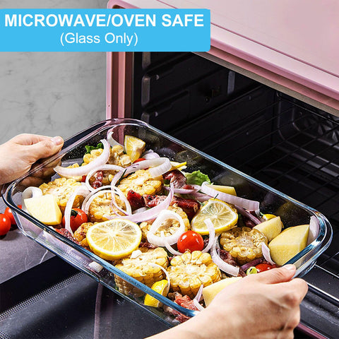 KOMUEE clear BPA-free lid snapped on a dish demonstrating spill-proof transport