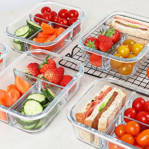 KOMUEE container next to apple illustrating 36 oz size and portion clarity