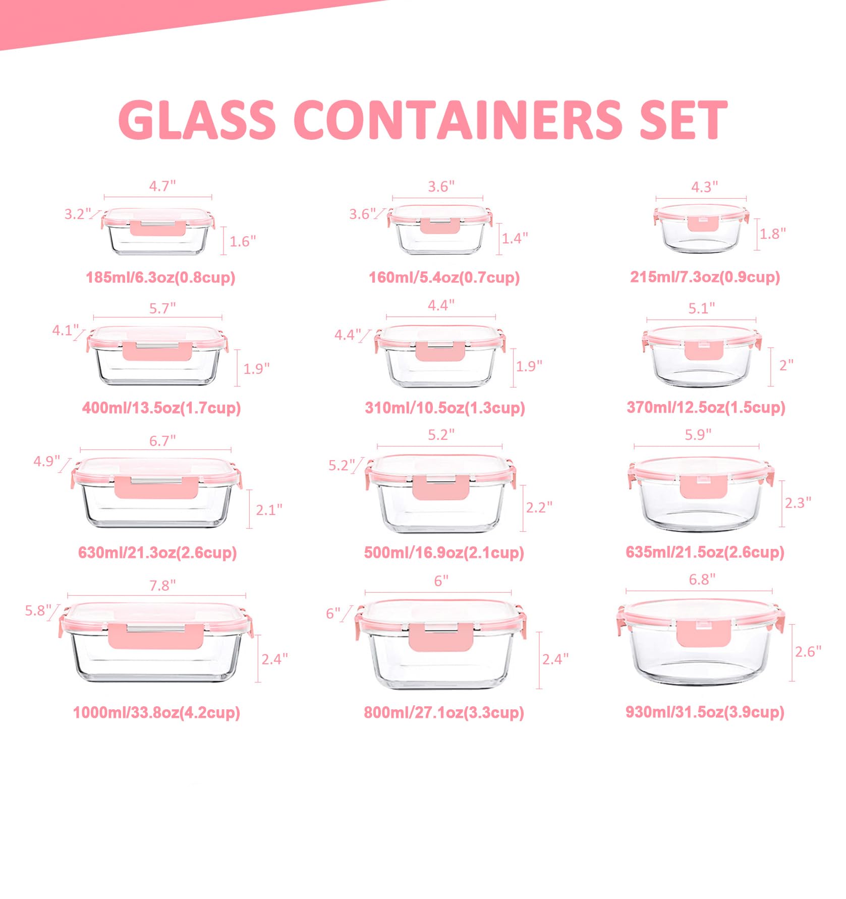 KOMUEE assorted container sizes displayed for portion planning benefit