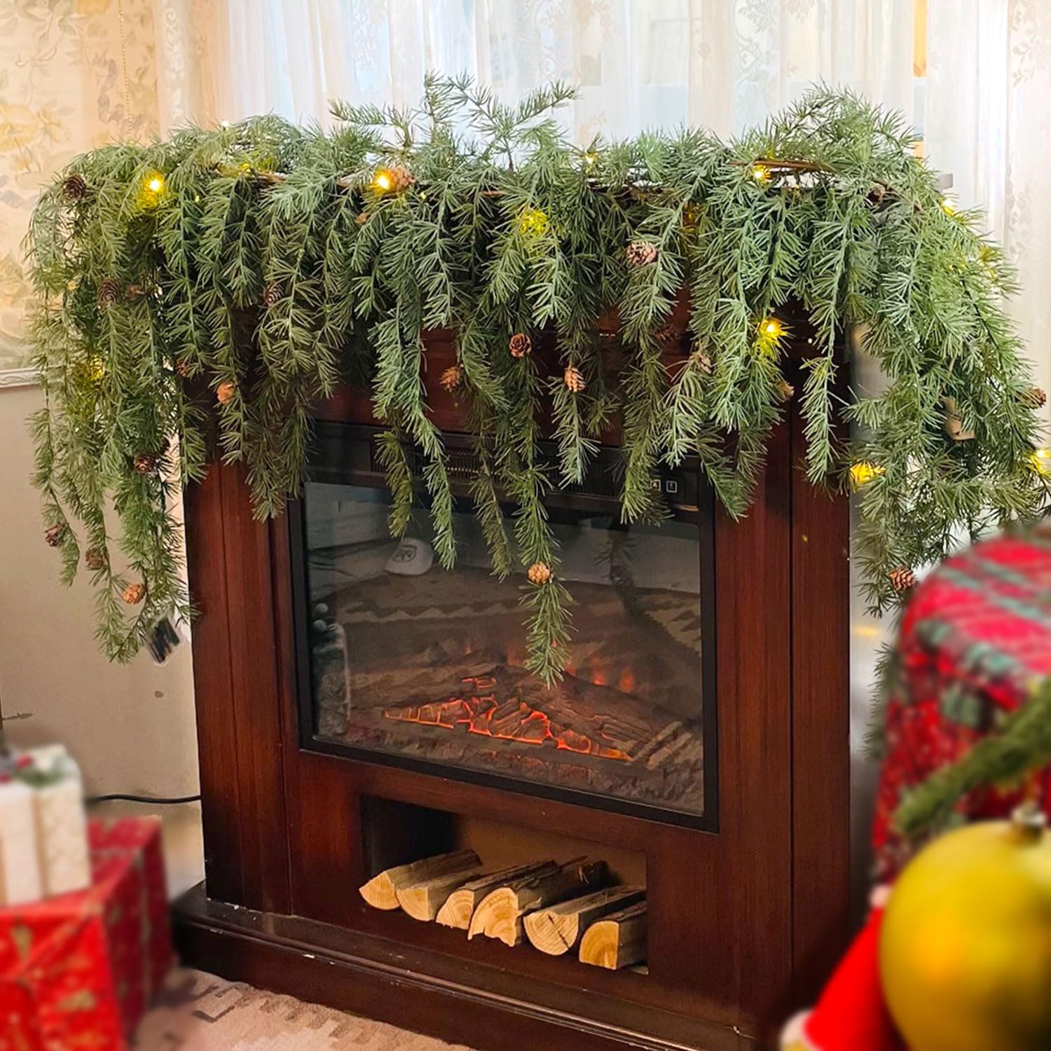 Konosnd garland front packaging showing full 6ft length and lights