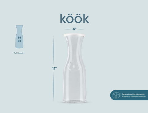 KooK carafes snug in polyfoam packaging to ensure safe delivery